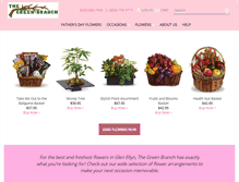 Tablet Screenshot of greenbranchflorist.com